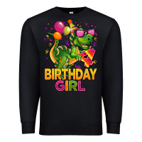 Black 4th birthday girl t rex pink Premium Sweatshirt - CowGirlArtShop