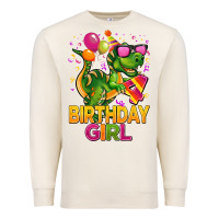 Sandshell 4th birthday girl t rex pink Premium Sweatshirt - CowGirlArtShop