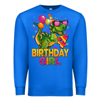 True Royal 4th birthday girl t rex pink Premium Sweatshirt - CowGirlArtShop