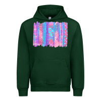 Forest Green Pink Easter Brushstrokes Urban Hoodie - BundleAndBundleShop