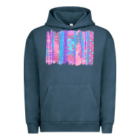 Pigment Midnight Navy Pink Easter Brushstrokes Urban Hoodie - BundleAndBundleShop