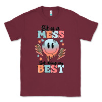 Burgundy bit of a mess but doing my best Classic Tee - MaliasSmallBusiness