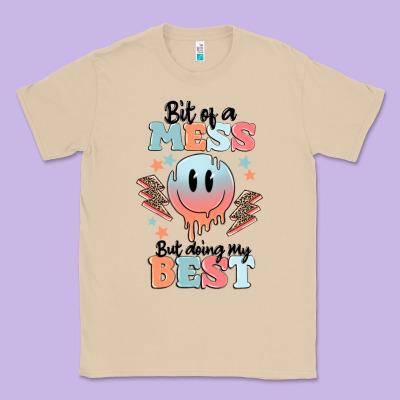 Bit Of A Mess But Doing My Best Classic Tee Designed By Maliassmallbusiness
