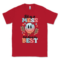 Red bit of a mess but doing my best Classic Tee - MaliasSmallBusiness