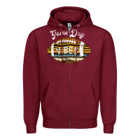 Burgundy Game Day Vibes Zipper Hoodie - Bettercallsaul
