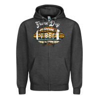 Charcoal Heather Game Day Vibes Zipper Hoodie - Bettercallsaul