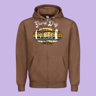 Game Day Vibes Zipper Hoodie Designed By Bettercallsaul