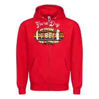 Red Game Day Vibes Zipper Hoodie - Bettercallsaul