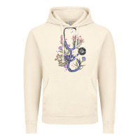 Vintage Artic floral stethoscope Vintage Hoodie - MaliasSmallBusiness