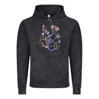 Vintage Black floral stethoscope Vintage Hoodie - MaliasSmallBusiness