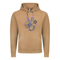 Vintage Camel floral stethoscope Vintage Hoodie - MaliasSmallBusiness