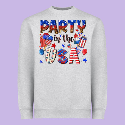 Party In The Usa Heavyweight Sweatshirt Designed By Nancycooperartshop