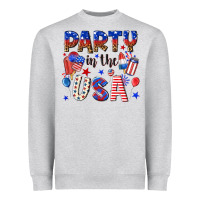 Heather Grey party in the usa Heavyweight Sweatshirt - NancyCooperArtShop