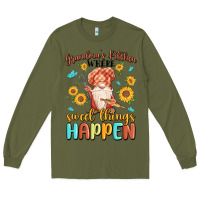 Army Green grandma's kitchen where sweet things happen Long Sleeve Tee - MaliasSmallBusiness