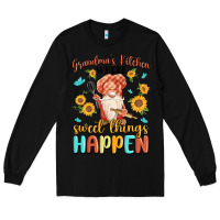 Black grandma's kitchen where sweet things happen Long Sleeve Tee - MaliasSmallBusiness