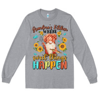 Heather Grey grandma's kitchen where sweet things happen Long Sleeve Tee - MaliasSmallBusiness