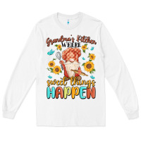 White grandma's kitchen where sweet things happen Long Sleeve Tee - MaliasSmallBusiness