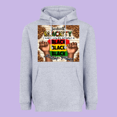 Juneteenth Blackity Black Black Black Heavyweight Hoodie Designed By Tumblerdesignbyshophia