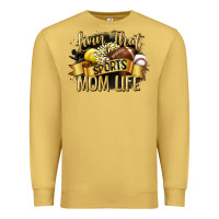 Antique Gold livin that sports mom life Premium Sweatshirt - CowGirlArtShop