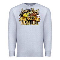 Heather Grey livin that sports mom life Premium Sweatshirt - CowGirlArtShop
