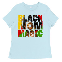Baby Blue black mom magic juneteenth Ladies Tee - HRA Design Shop