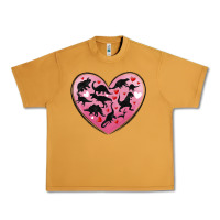 Peanut Butter dinosaur valentine heart Urban Heavy Tee - MaliasSmallBusiness