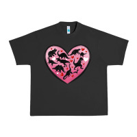 Pigment Black dinosaur valentine heart Urban Heavy Tee - MaliasSmallBusiness