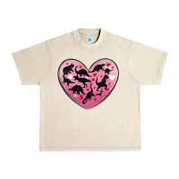 Sandshell dinosaur valentine heart Urban Heavy Tee - MaliasSmallBusiness