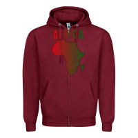 Burgundy Africa Zipper Hoodie - Bettercallsaul