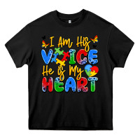Black i am his voice he is my heart Heavy Core Tee - JahusDesignShop