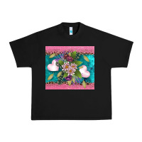 Black v.d flowers and hearts Urban Heavy Tee - AdoDesignShop