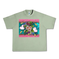 Oil Green v.d flowers and hearts Urban Heavy Tee - AdoDesignShop