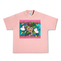 Salmon v.d flowers and hearts Urban Heavy Tee - AdoDesignShop