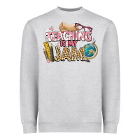 Heather Grey teaching is my jam teacher school Heavyweight Sweatshirt - NancyCooperArtShop
