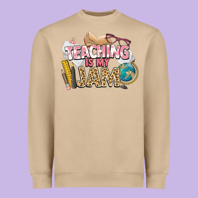 Teaching Is My Jam Teacher School Heavyweight Sweatshirt Designed By Nancycooperartshop