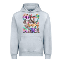 Heather Grey one hoppy mama Urban Hoodie - FaDigitalArtStudio