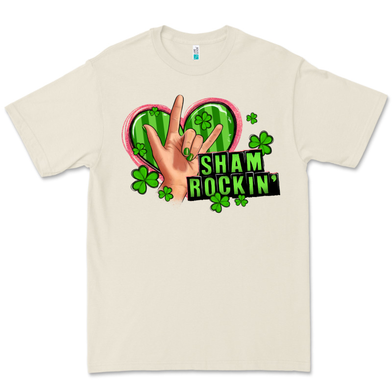 Shamrockin' Rock N Roll Female Hand Premium Tee by Artiststas | Teevron