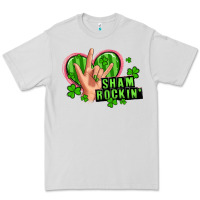 Dove Grey shamrockin' rock n roll female hand Premium Tee - Artiststas