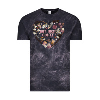 Cloud Black but first coffee Vintage Tee - MaliasSmallBusiness