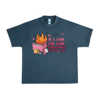 Midnight Navy it's fine i'm fine everything's freakin' fine Urban Heavy Tee - MaliasSmallBusiness
