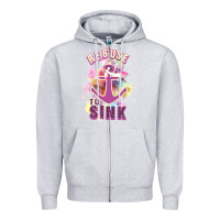 Heather Grey Rebuse To Sink Zipper Hoodie - Bettercallsaul