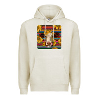 Oatmeal Heather serape hereford coaster Premium Hoodie - JahusDesignShop