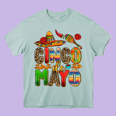 Cinco De Mayo Heavy Core Tee Designed By Adodesignshop