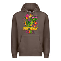Coffee 3rd birthday girl t rex pink Premium Hoodie - CowGirlArtShop