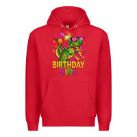 Red 3rd birthday girl t rex pink Premium Hoodie - CowGirlArtShop
