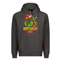 Smoke 3rd birthday girl t rex pink Premium Hoodie - CowGirlArtShop