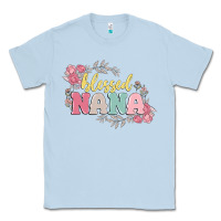 Dusty Blue blessed nana Classic Tee - MaliasSmallBusiness