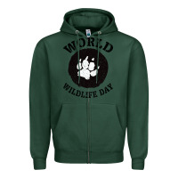 Sports Green World Wildlife Day Zipper Hoodie - Bettercallsaul
