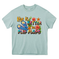 Life Is Better In Flip Flops Summer Heavy Core Tee | Teevron