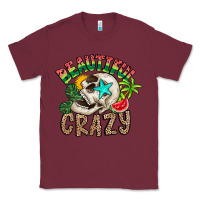 Burgundy Beautiful Crazy Summer Classic Tee - CowhideDigitalArt